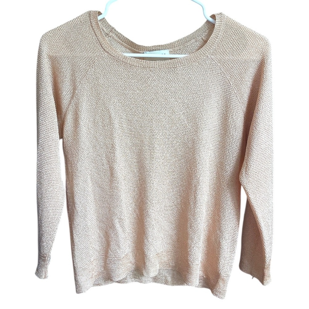 Hesperios Cecilie Pullover Knit Sweater Pink‎ Metallic M